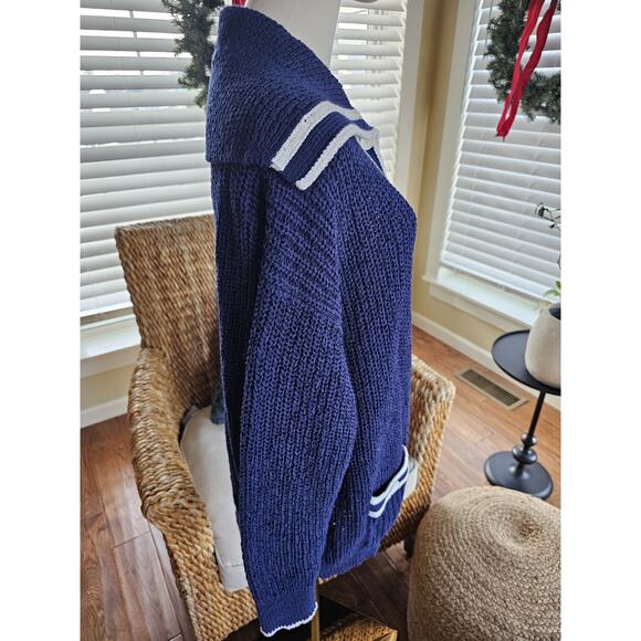 J. Crew Textured Sailor Sweater Women's Size XL Relaxed Nautical Saint-Tropez - Picture 3 of 10